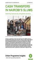 Cash Transfers in Nairobi's Slums: Improving food security and gender dynamics
