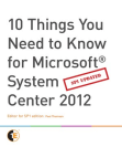 10 Things You Need to Know for System Center 2012 Success