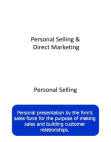 Personal selling and direct marketing