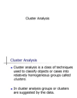 Cluster analysis concepts