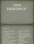 Due Diligence Explained