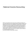 National Income Accounting