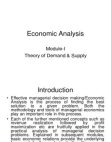 Theory of deamnd and supply