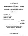 MARKET ANALYSIS OF REAL ESTATE BUSINESS  AND MARKETING STRATEGIES OF MAYFAIR GROUP