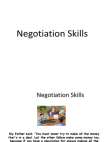 Negotiation Skills