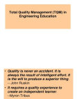 Total Quality Management in Engineering Education