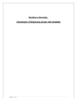Diversity at Workplace : Disability Report