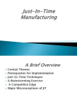 Just-In-Time Manufacture