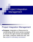 Project Integration Management