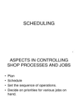 Concept of scheduling