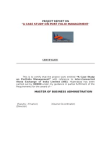 Project Report on a Case Study on Port Folio Management
