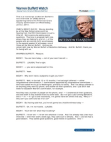 CNBC Interview Transcript: Warren Buffett on Moody's and Credit Rating Agencies 