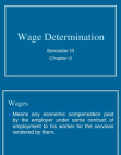 Wage Determination