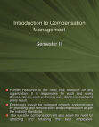 Introduction to Compensation Management