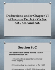 Tax - Deductions under chapter VI