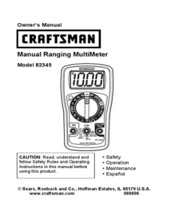 Manual Ranging MultiMeter - Welcome to MeterSupport.com