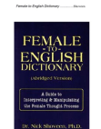 The FEMALE-TO-ENGLISH DICTIONARY