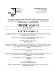 Press Release: The Informant by Kurt Eichenwald 