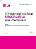 LG 30 inch Freestanding Electric Range LRE30451