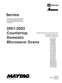 Maytag Amana 2001-2003 Countertop Domestic Microwave