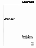 Jenn-Air Electric Range Service Manual