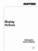 Maytag Performa Dishwasher Service Repair Manual