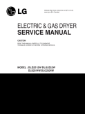 LG Electric Dryer Repair Service Manual DLE2512W