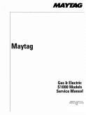 Maytag Stacked Washer Dryer S1000 Service Manual