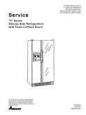 Amana V Series Side-by-Side Refrigerator with Foam-in-Place Doors Service Manual