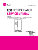 LG 26 cu. ft. Side By Side Refrigerator Service Manual