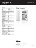 LG 8 cu ft Top Freezer Refrigerator