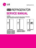 LG 25.5 cu. ft. Side By Side Refrigerator Service Manual LRSC26930xx