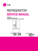 LG 24.7 ft French Door Refrigerator (with Ice in Door) Service Manual