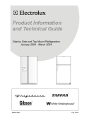 Frigidaire Refrigerator Product Information and Technical Guide SxS & TM Service Manual 5995413308