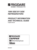 Frigidaire Refrigerator Product Information and Technical Guide SxS 1999 Service Manual 5995328837