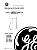 GE Monogram Inverter Compresser Side by Side Refrigerator Service Manual