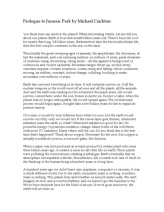 Prologue to Jurassic Park by Michael Crichton