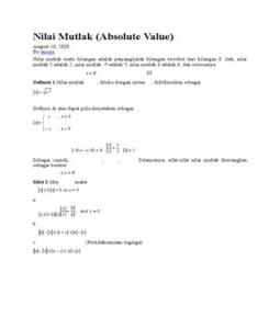 Nilai Mutlak255 Nilai Mutlak255