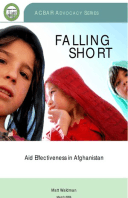Falling Short: Aid effectiveness in Afghanistan