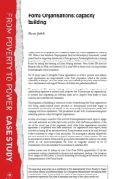 Roma Organisations: Capacity building