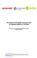 The Impacts of the Global Economic Crisis on Migration Patterns in Vietnam: Findings from rapid assessments in five provinces and cities March - August 2009