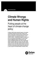 Climate Wrongs and Human Rights: Putting people at the heart of climate change policy