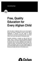Free, Quality Education for every Afghan Child