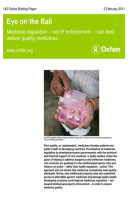 Eye on the Ball: Medicine regulation - not IP enforcement - can best deliver quality medicine