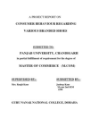project report on consumer behaviour regarding various branded shoes