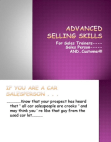 Selling skills