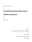 Consumer buying behavior of Mobile handsets