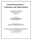 Online Banking - Challenges & Opportunities