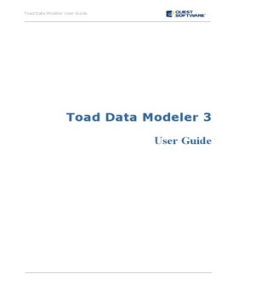 Toad Data Modeler User Guide - IT & Systems Management | Quest ...