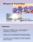 MERGES AND ACQUISITION